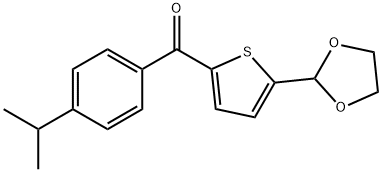 5-(1,3-DIOXOLAN-2-YL)-2-(4-ISOPROPYLBENZOYL)THIOPHENE Structure