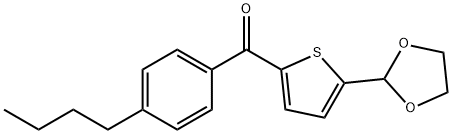 2-(4-N-BUTYLBENZOYL)-5-(1,3-DIOXOLAN-2-YL)THIOPHENE Structure