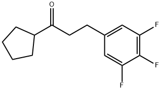 CYCLOPENTYL 2-(3,4,5-TRIFLUOROPHENYL)ETHYL KETONE Structure