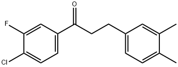 4'-CHLORO-3-(3,4-DIMETHYLPHENYL)-3'-FLUOROPROPIOPHENONE Structure