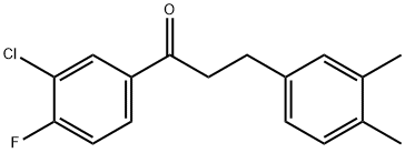 3'-CHLORO-3-(3,4-DIMETHYLPHENYL)-4'-FLUOROPROPIOPHENONE Structure