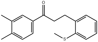 3',4'-DIMETHYL-3-(2-THIOMETHYLPHENYL)PROPIOPHENONE Structure