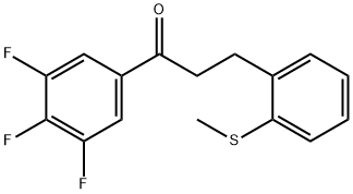 3-(2-THIOMETHYLPHENYL)-3',4',5'-TRIFLUOROPROPIOPHENONE Structure