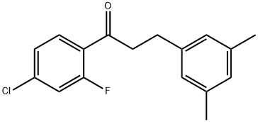 4'-CHLORO-3-(3,5-DIMETHYLPHENYL)-2'-FLUOROPROPIOPHENONE Structure