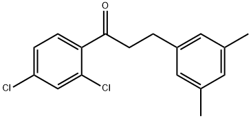 2',4'-DICHLORO-3-(3,5-DIMETHYLPHENYL)PROPIOPHENONE Structure