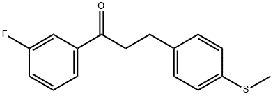 3'-FLUORO-3-(4-THIOMETHYLPHENYL)PROPIOPHENONE Structure