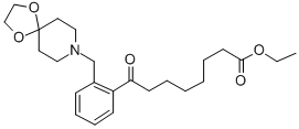 ETHYL 8-[2-[8-(1,4-DIOXA-8-AZASPIRO[4.5]DECYL)METHYL]PHENYL]-8-OXOOCTANOATE Structure