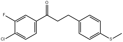 4'-CHLORO-3'-FLUORO-3-(4-THIOMETHYLPHENYL)PROPIOPHENONE Structure