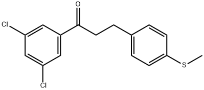 3',5'-DICHLORO-3-(4-THIOMETHYLPHENYL)PROPIOPHENONE Structure