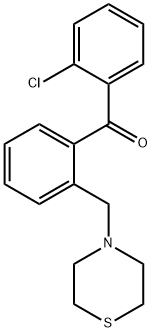 2-CHLORO-2'-THIOMORPHOLINOMETHYL BENZOPHENONE Structure