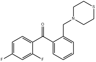 2,4-DIFLUORO-2'-THIOMORPHOLINOMETHYL BENZOPHENONE Structure