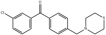 3-CHLORO-4'-THIOMORPHOLINOMETHYL BENZOPHENONE Structure