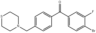 4-BROMO-3-FLUORO-4'-THIOMORPHOLINOMETHYL BENZOPHENONE Structure