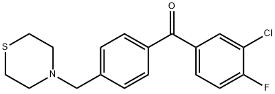 3-CHLORO-4-FLUORO-4'-THIOMORPHOLINOMETHYL BENZOPHENONE Structure