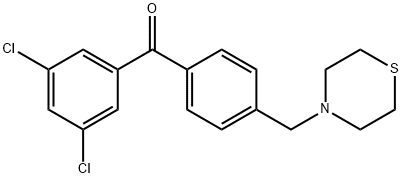 3,5-DICHLORO-4'-THIOMORPHOLINOMETHYL BENZOPHENONE Structure