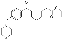 ETHYL 8-OXO-8-[4-(THIOMORPHOLINOMETHYL)PHENYL]OCTANOATE Structure