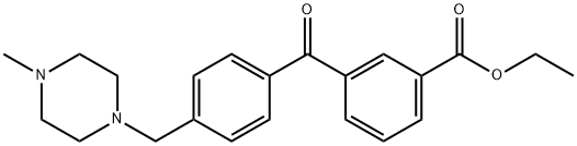 3-CARBOETHOXY-4'-(4-METHYLPIPERAZINOMETHYL) BENZOPHENONE Structure