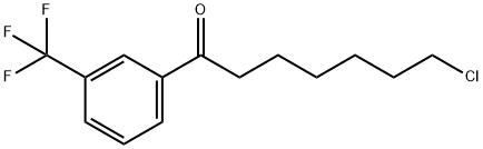 7-CHLORO-1-OXO-1-(3-TRIFLUOROMETHYLPHENYL)HEPTANE Structure