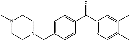 3,4-DIMETHYL-4'-(4-METHYLPIPERAZINOMETHYL) BENZOPHENONE Structure