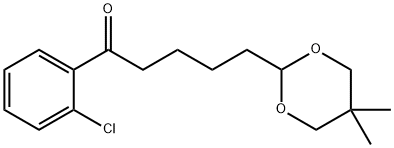 2'-CHLORO-5-(5,5-DIMETHYL-1,3-DIOXAN-2-YL)VALEROPHENONE Structure