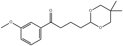 4-(5,5-DIMETHYL-1,3-DIOXAN-2-YL)-3'-METHOXYBUTYROPHENONE Structure