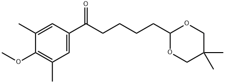 5-(5,5-DIMETHYL-1,3-DIOXAN-2-YL)-3',5'-DIMETHYL-4'-METHOXYVALEROPHENONE Structure