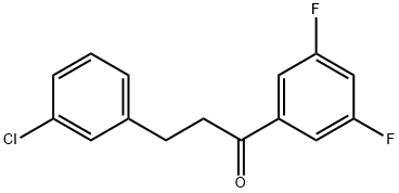 3-(3-CHLOROPHENYL)-3',5'-DIFLUOROPROPIOPHENONE Structure