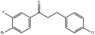 4'-BROMO-3-(4-CHLOROPHENYL)-3'-FLUOROPROPIOPHENONE Structure