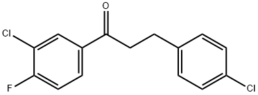 3'-CHLORO-3-(4-CHLOROPHENYL)-4'-FLUOROPROPIOPHENONE Structure