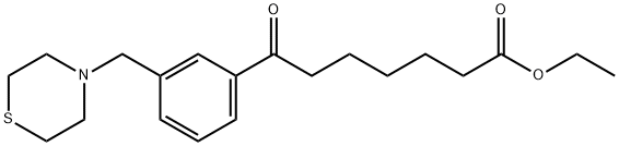 ETHYL 7-OXO-7-[3-(THIOMORPHOLINOMETHYL)PHENYL]HEPTANOATE Structure