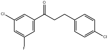 3'-CHLORO-3-(4-CHLOROPHENYL)-5'-FLUOROPROPIOPHENONE Structure