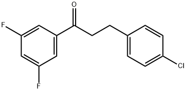 3-(4-CHLOROPHENYL)-3',5'-DIFLUOROPROPIOPHENONE Structure