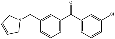 3-CHLORO-3'-(3-PYRROLINOMETHYL) BENZOPHENONE Structure