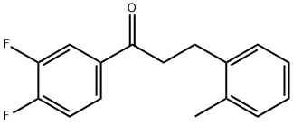 3',4'-DIFLUORO-3-(2-METHYLPHENYL)PROPIOPHENONE Structure