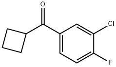 3-CHLORO-4-FLUOROPHENYL CYCLOBUTYL KETONE Structure