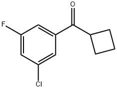 3-CHLORO-5-FLUOROPHENYL CYCLOBUTYL KETONE Structure