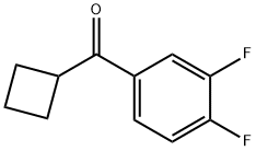 CYCLOBUTYL 3,4-DIFLUOROPHENYL KETONE Structure