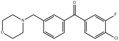 4-CHLORO-3-FLUORO-3'-MORPHOLINOMETHYL BENZOPHENONE Structure