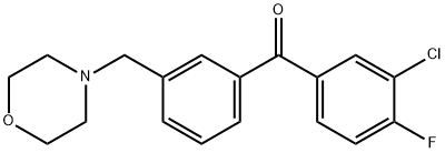 3-CHLORO-4-FLUORO-3'-MORPHOLINOMETHYL BENZOPHENONE Structure