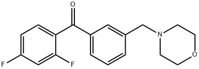 2,4-DIFLUORO-3'-MORPHOLINOMETHYL BENZOPHENONE Structure