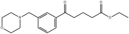 ETHYL 5-[3-(MORPHOLINOMETHYL)PHENYL]-5-OXOVALERATE Structure