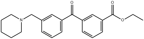 3-CARBOETHOXY-3'-PIPERIDINOMETHYL BENZOPHENONE Structure