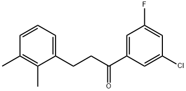 3'-CHLORO-3-(2,3-DIMETHYLPHENYL)-5'-FLUOROPROPIOPHENONE Structure