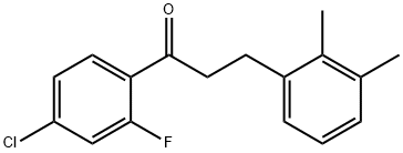 4'-CHLORO-3-(2,3-DIMETHYLPHENYL)-2'-FLUOROPROPIOPHENONE Structure