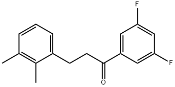 3',5'-DIFLUORO-3-(2,3-DIMETHYLPHENYL)PROPIOPHENONE Structure