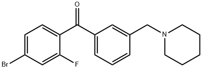 4-BROMO-2-FLUORO-3'-PIPERIDINOMETHYL BENZOPHENONE Structure