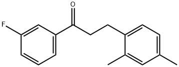 3-(2,4-DIMETHYLPHENYL)-3'-FLUOROPROPIOPHENONE Structure