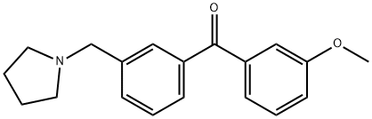 3-METHOXY-3'-PYRROLIDINOMETHYL BENZOPHENONE Structure