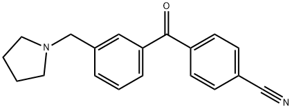 4'-CYANO-3-PYRROLIDINOMETHYL BENZOPHENONE Structure