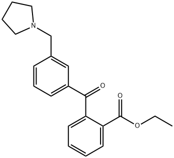 2-CARBOETHOXY-3'-PYRROLIDINOMETHYL BENZOPHENONE Structure